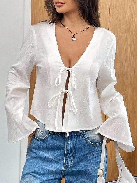 SXV Front Tie up cute Pinteresty Top