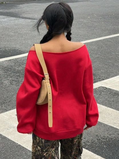 SXV Casual Sports V-Neck Long Sleeve Knitted Pink Mesh Jersey Sweatshirt With Letter & Number Print And Drop Shoulders For Ball Games