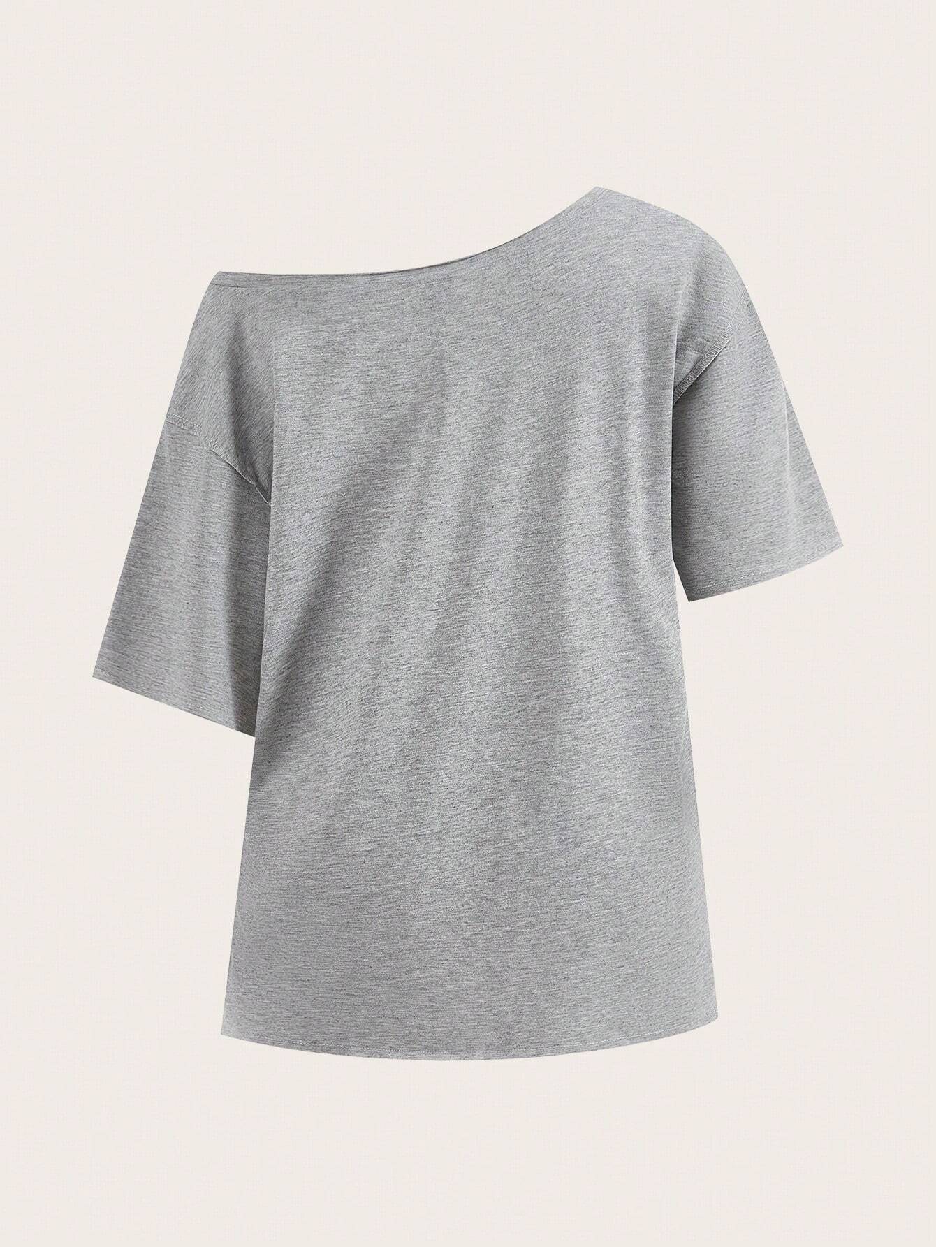 SXV Vintage 07 New York Letter Asymmetric Neck Drop Shoulder