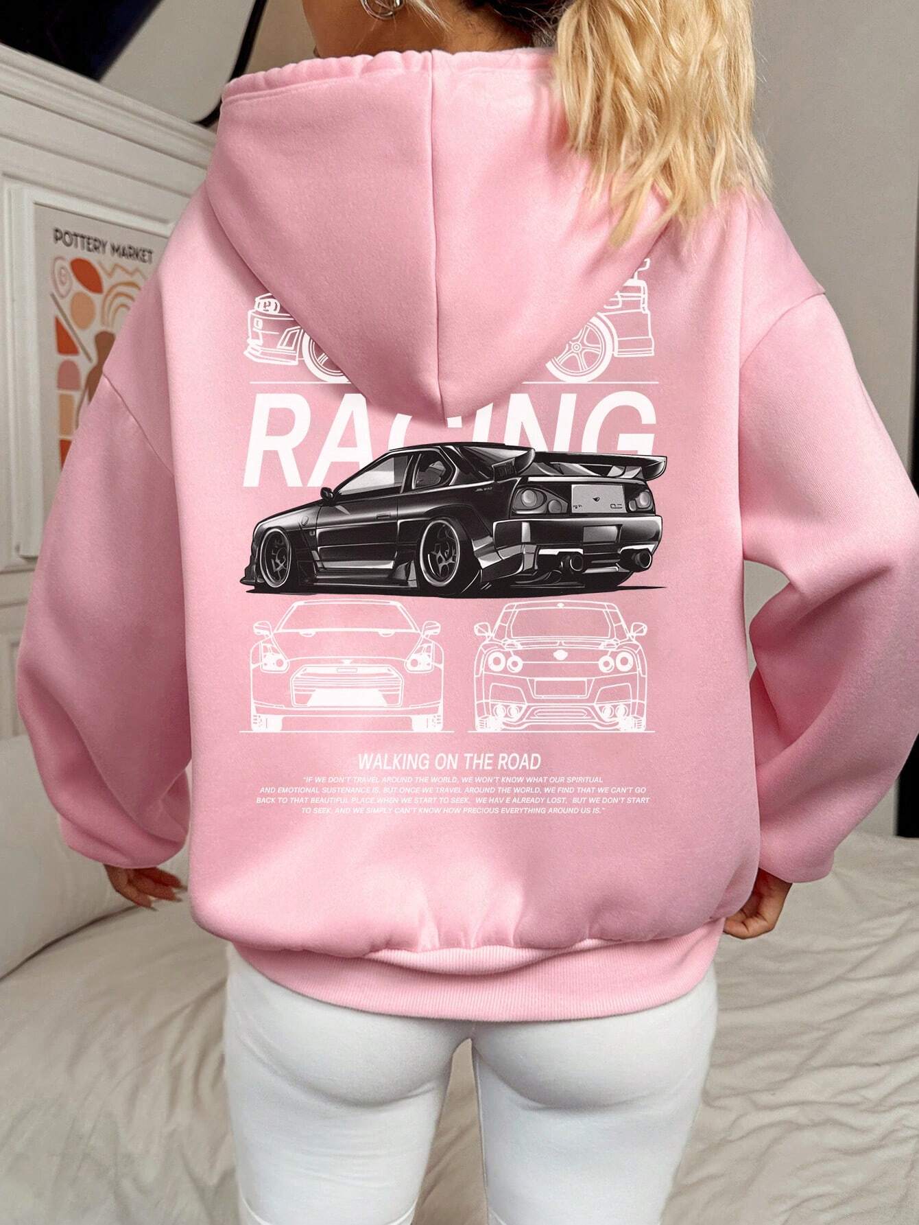 walking on the road racing