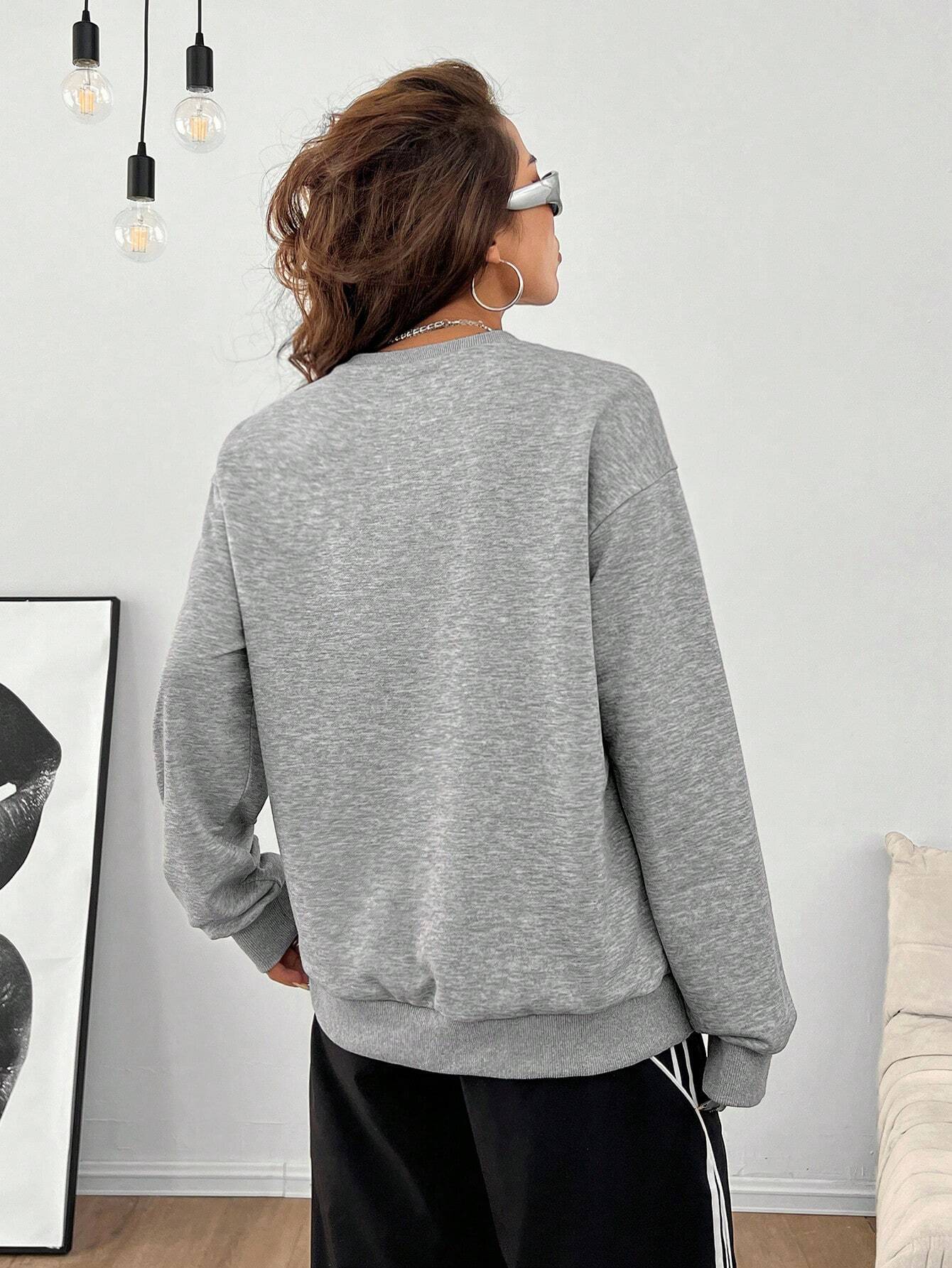 SXV Women's Y2K Streetwear Vintage Casual Graphics Loose Jumpers