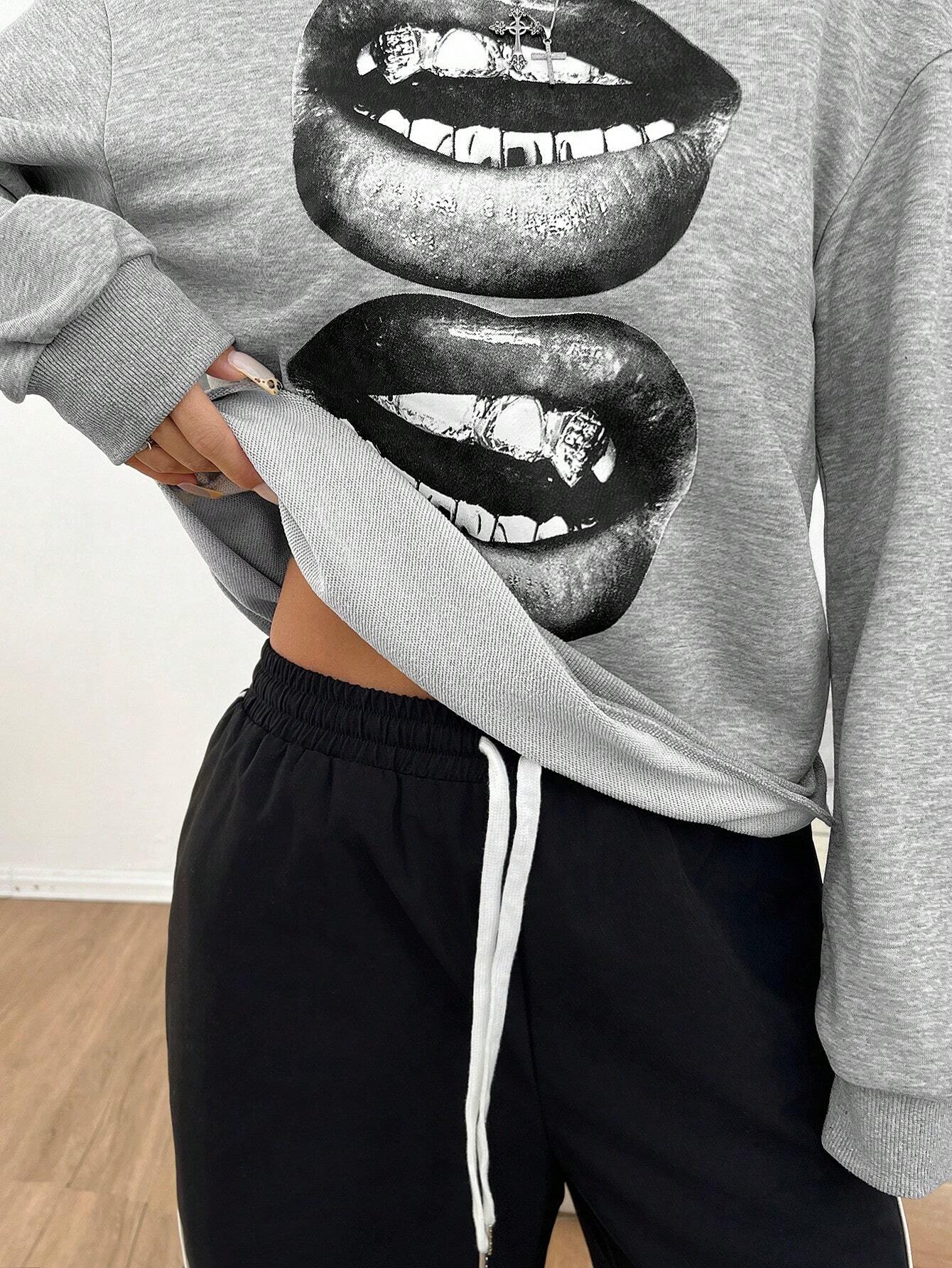 SXV Women's Y2K Streetwear Vintage Casual Graphics Loose Jumpers