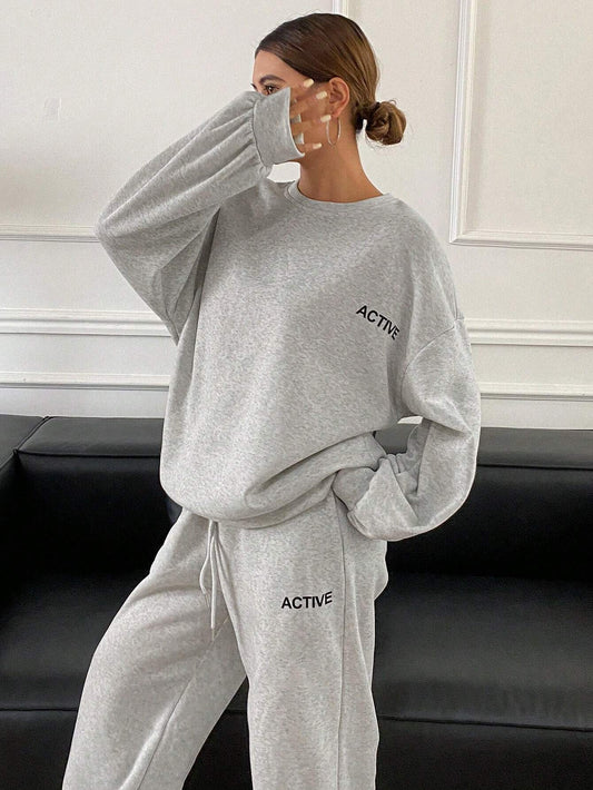 SXV Kangaroo Pocket Drawstring Thermal Lined Hoodie & Sweatpants combo