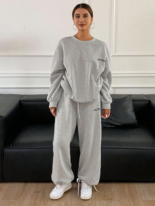 SXV Kangaroo Pocket Drawstring Thermal Lined Hoodie & Sweatpants combo