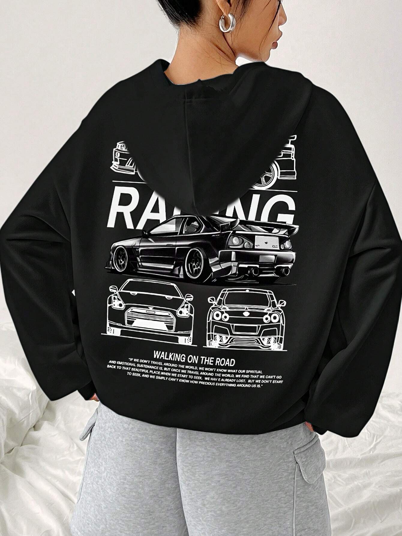 walking on the road racing