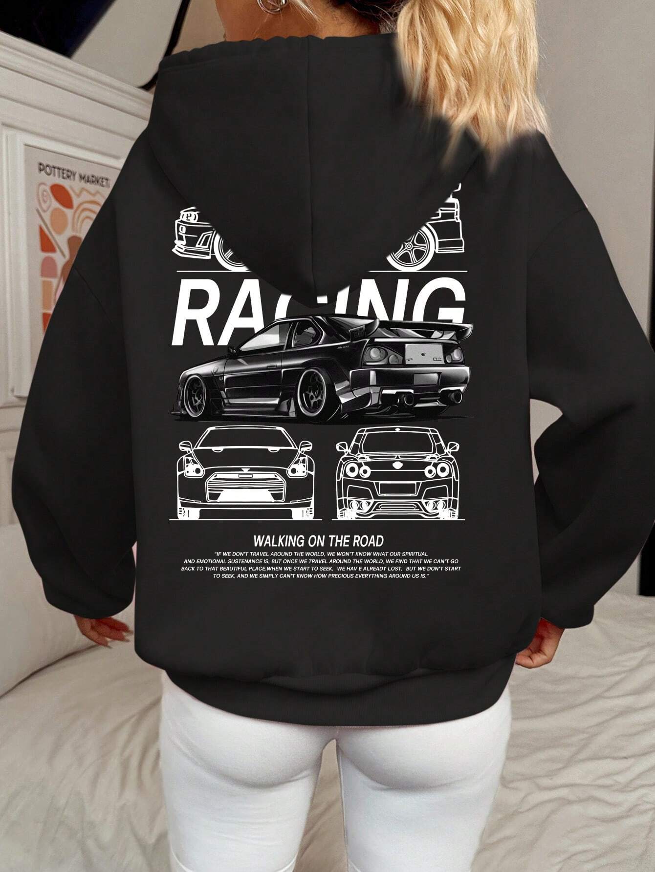 walking on the road racing