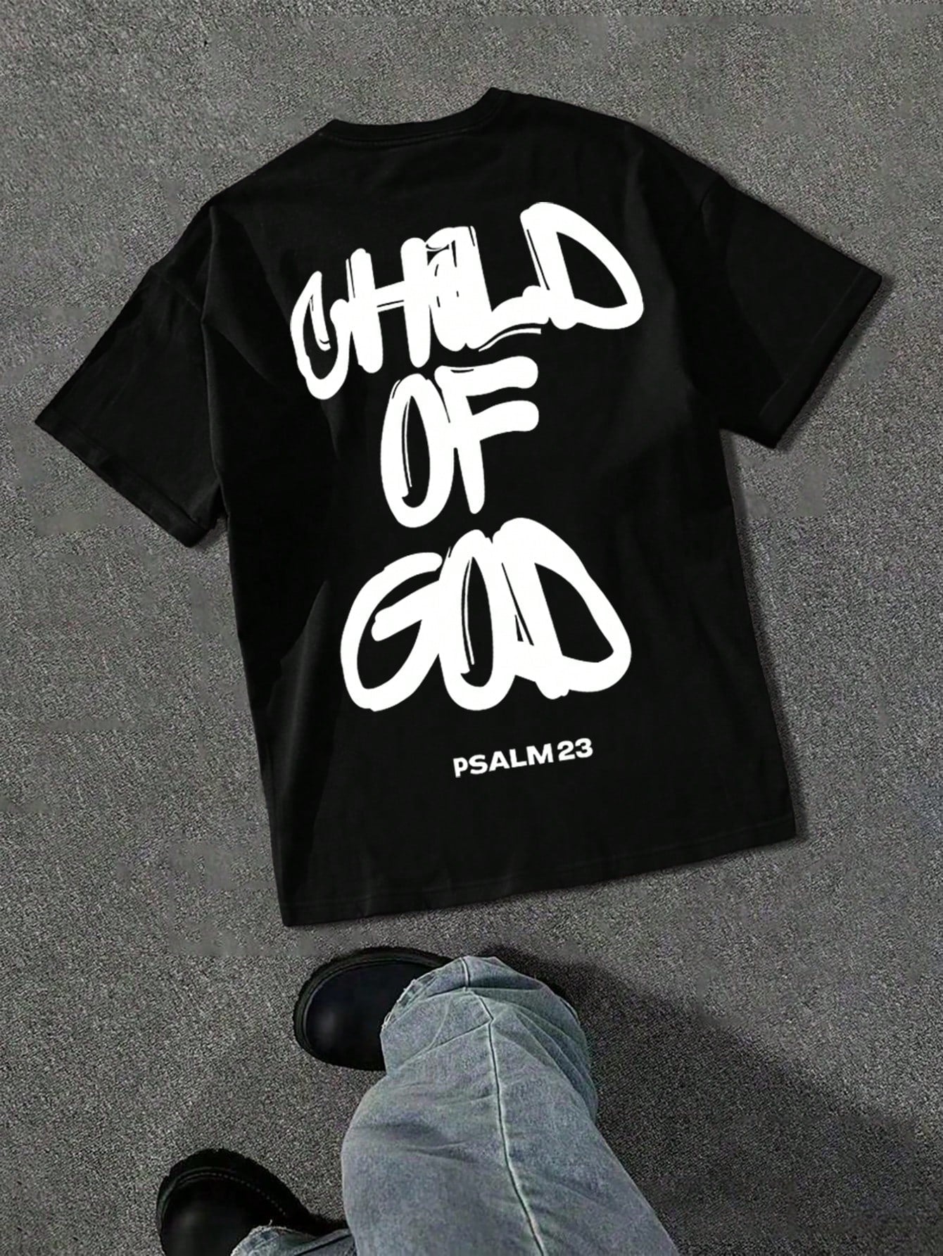 SXV 'child of god’ Printed Cool Aesthetic Oversized Baggy T-shirt