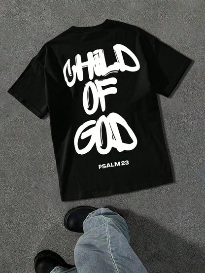 SXV 'child of god’ Printed Cool Aesthetic Oversized Baggy T-shirt