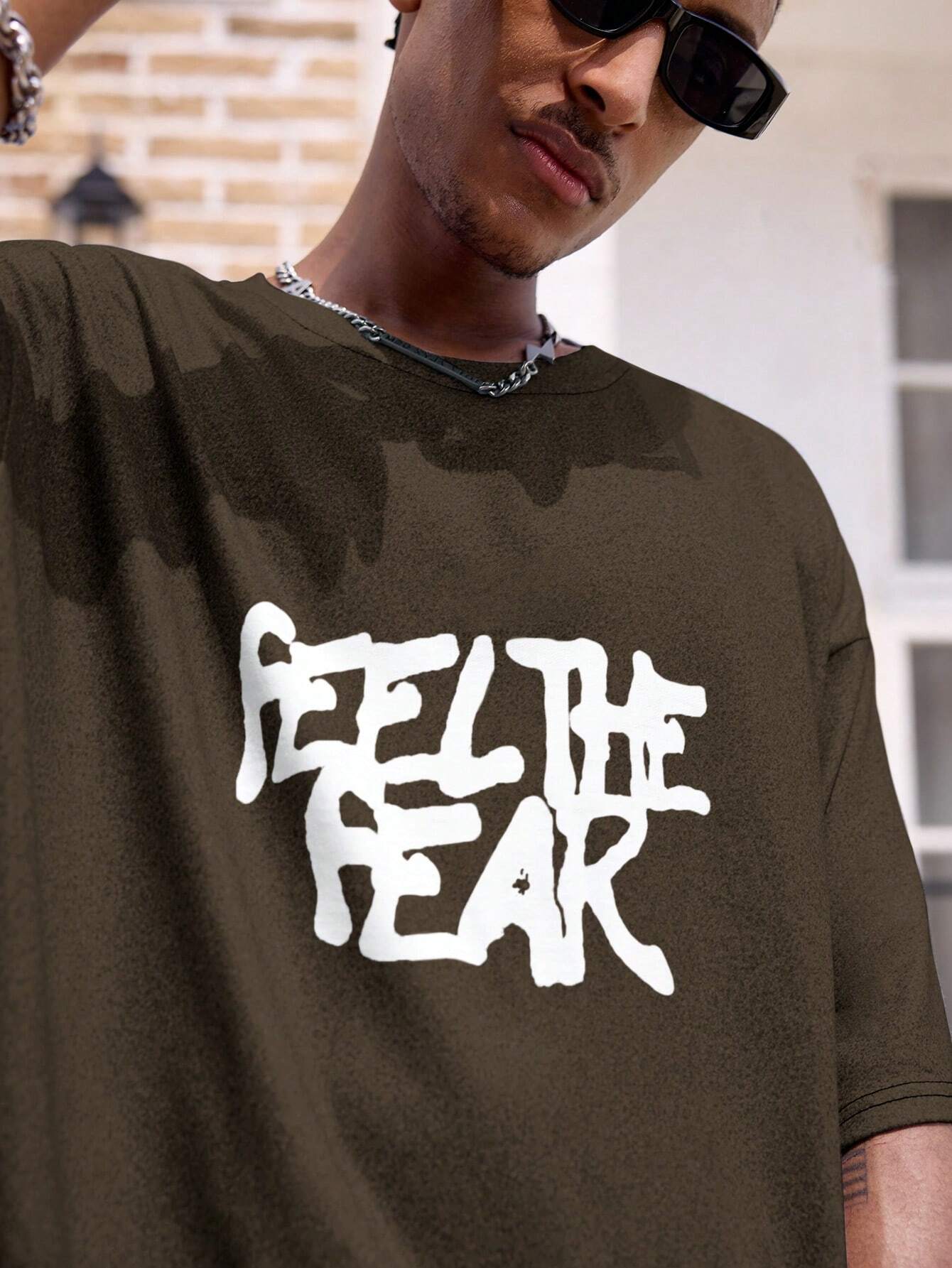 SXV English Slogan Printed T-Shirt For Men