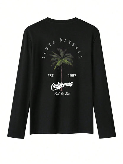 SXV 'surf the sun' Printed Cool Aesthetic Oversized Full Sleeves Baggy T-shirt