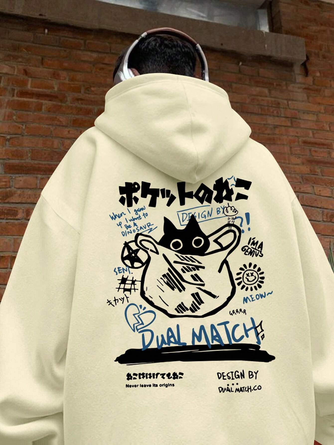 SXV 'DUAL MATCH’ Printed Cool Aesthetic Sweatshirt Hoodie