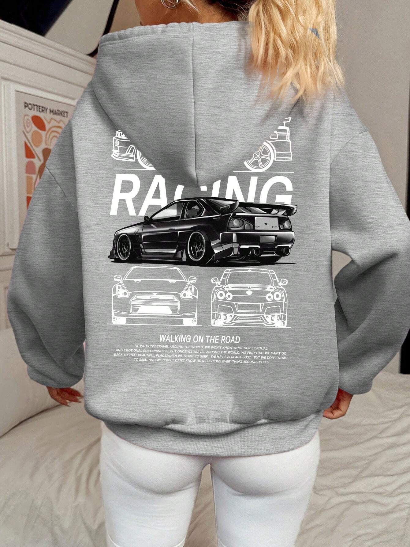 walking on the road racing