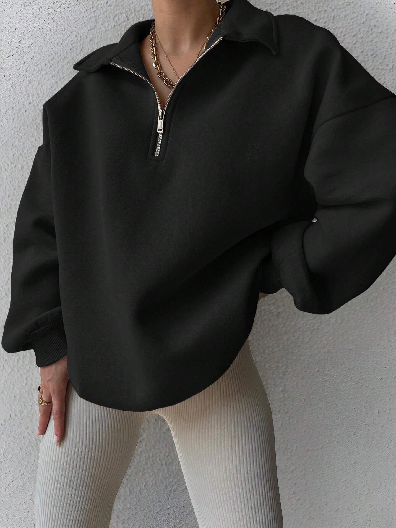 SXV half placket sweatshirt for women