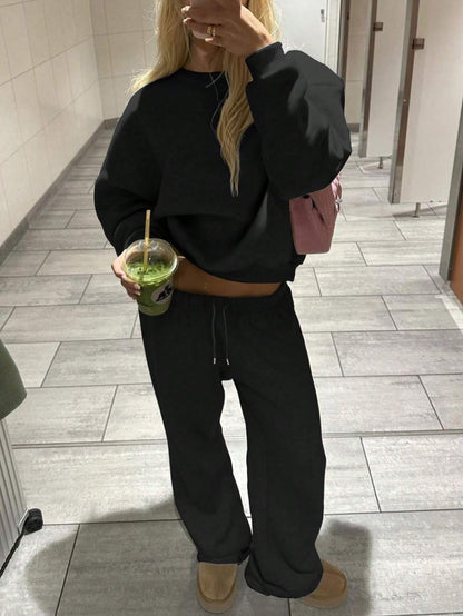 SXV solid coords Drop Shoulder Sweatshirt & Sweatpants Set