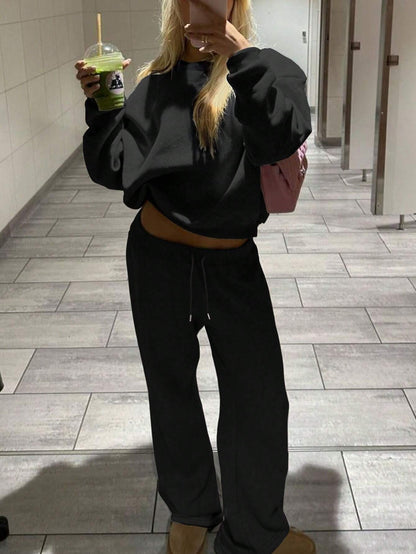 SXV solid coords Drop Shoulder Sweatshirt & Sweatpants Set