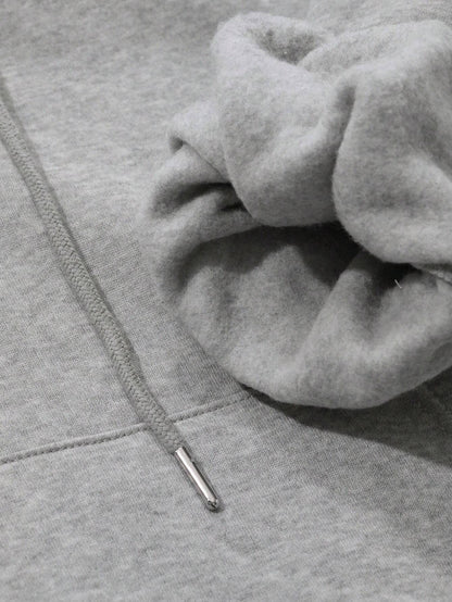 SXV Grey Solid Autumn New Loose Casual Hooded Sweatshirt For Women