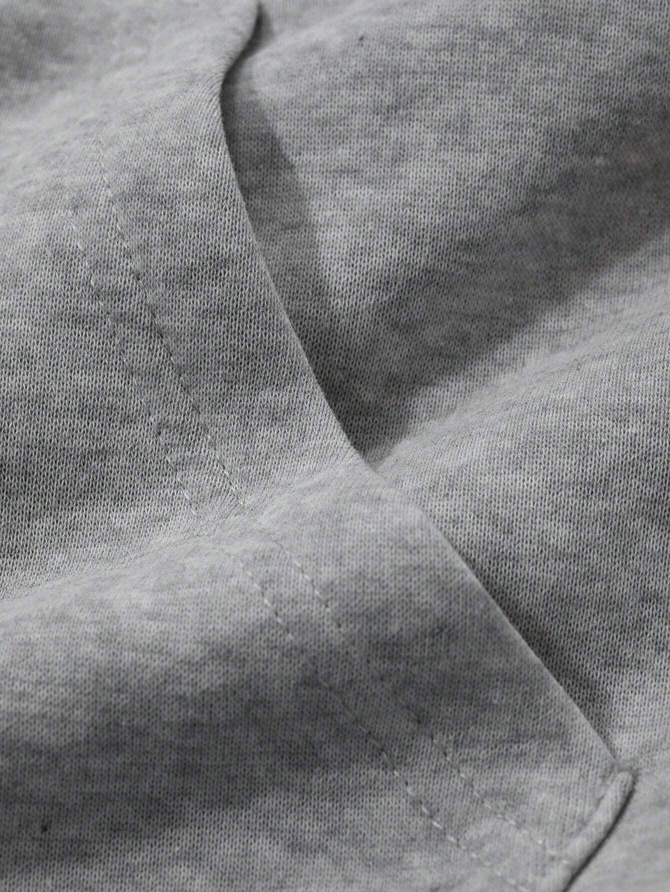 SXV Grey Solid Autumn New Loose Casual Hooded Sweatshirt For Women