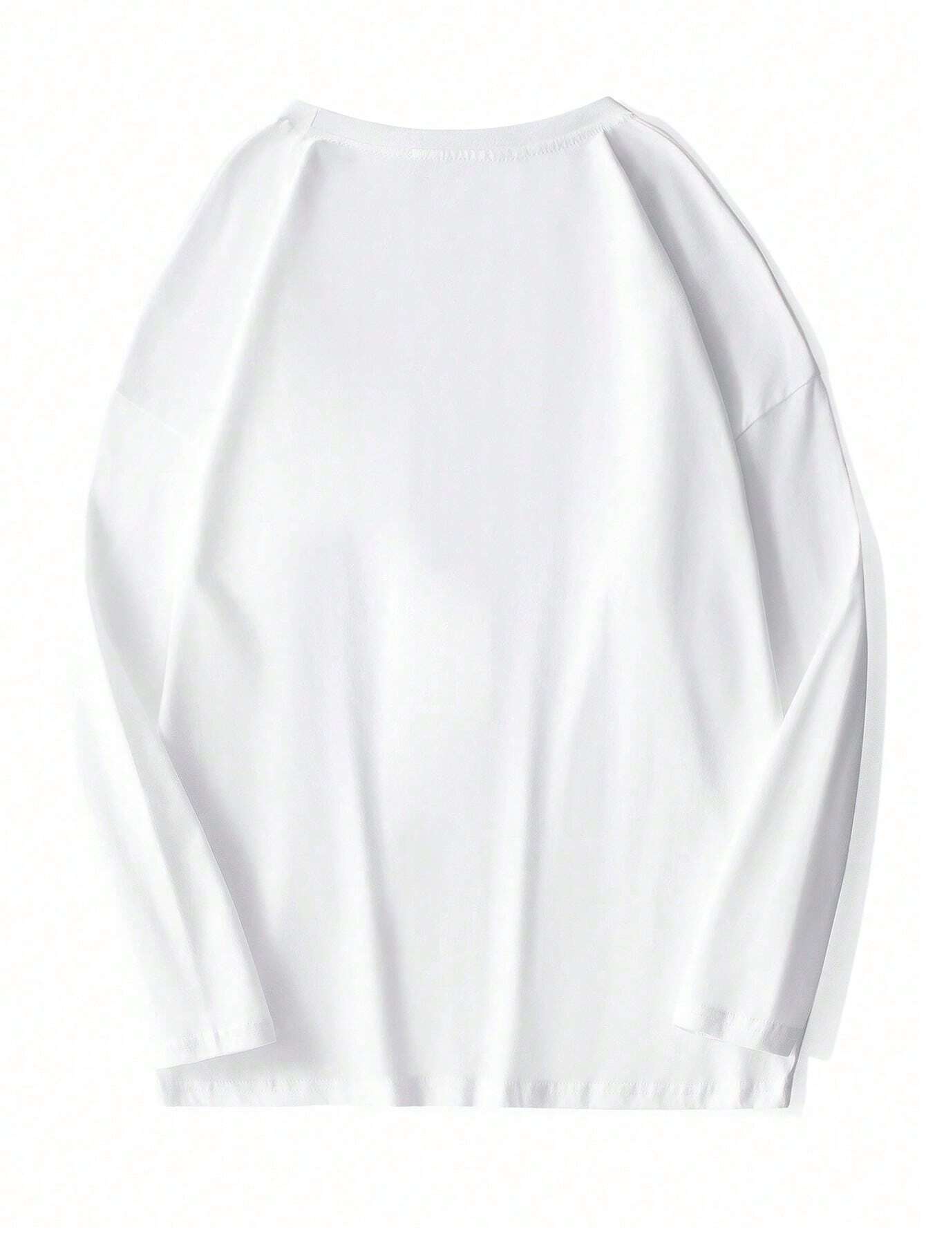 SXV Men's Plain Crew Neck Long Sleeve Casual T-Shirt, Spring & Summer