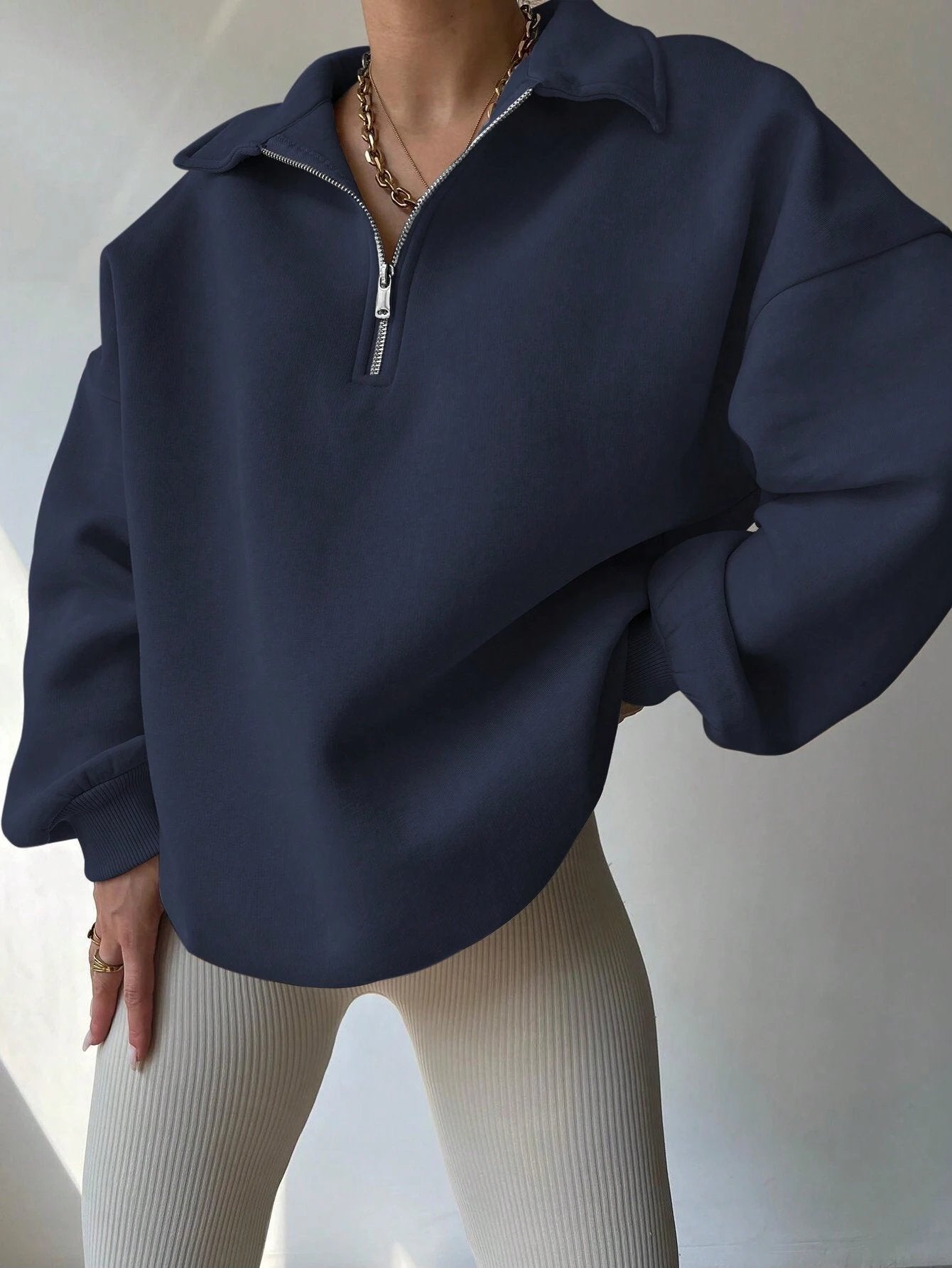 SXV half placket sweatshirt for women