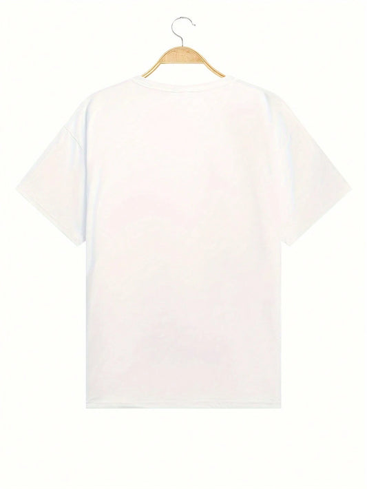 SXV Diet coke Women's Solid Color Round Neck Short Sleeve Casual Loose Graphic T-Shirt