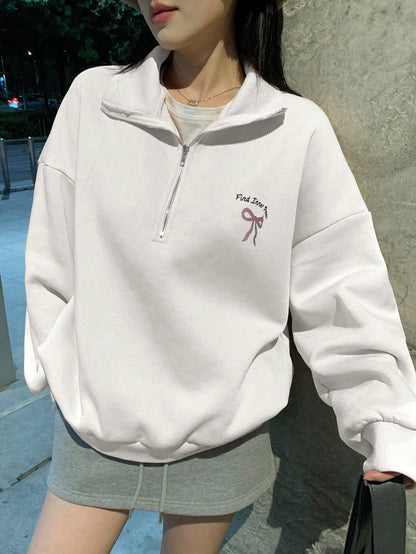 SXV find inner peace half placket sweatshirt