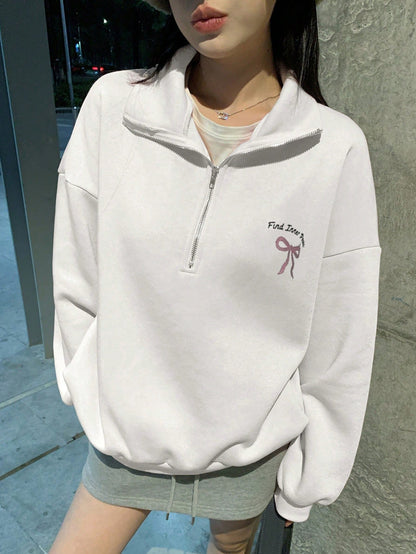 SXV find inner peace half placket sweatshirt