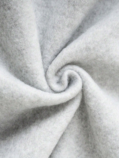 SXV Tween Girls Grey Casual Sweatpants With Butterfly Print, Y2K Straight Leg Loose Pants, Warm And Cozy For Autumn