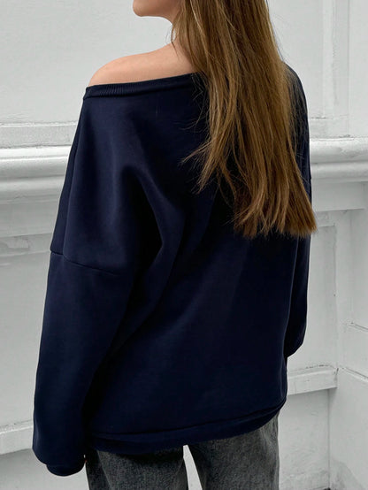 Women's Casual Car Letter Print Sweatshirt For Autumn Pullover Fall Outfit