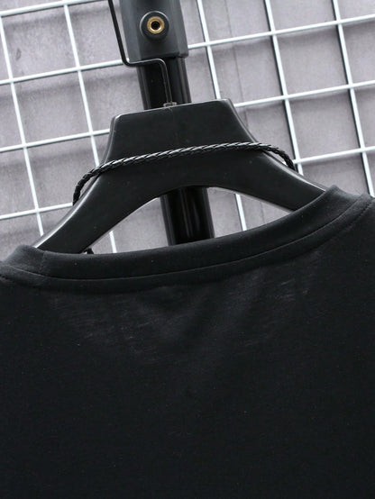 SXV my wife will kill you Men's Letter & Wing Print Round Neck Short Sleeve Casual Loose T-Shirt