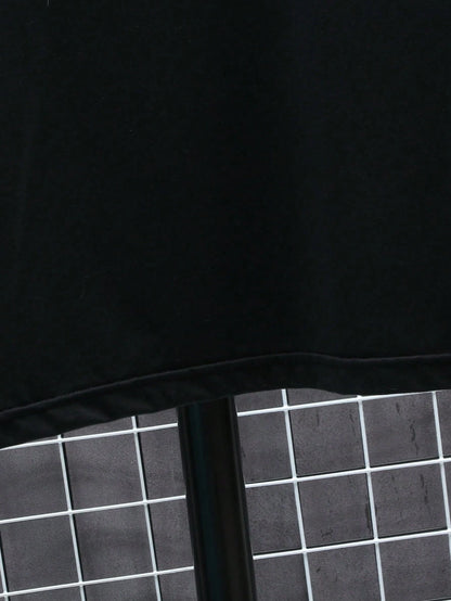 SXV my wife will kill you Men's Letter & Wing Print Round Neck Short Sleeve Casual Loose T-Shirt