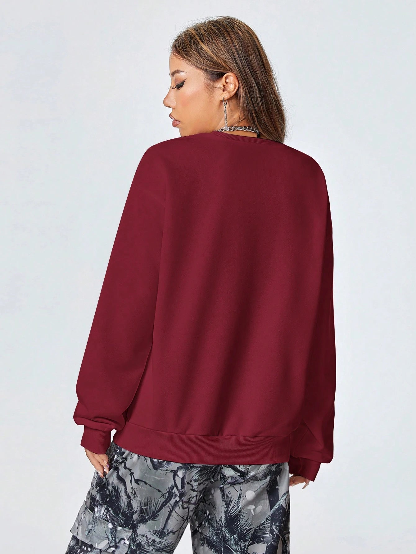 SXV Women's Y2K Streetwear Vintage Casual Graphics Loose Jumpers