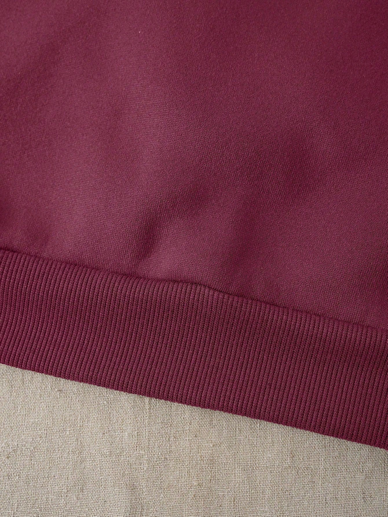 SXV Casual Round Neck Long Sleeve Letter Print Minimalist Sweatshirt, Everyday Wear