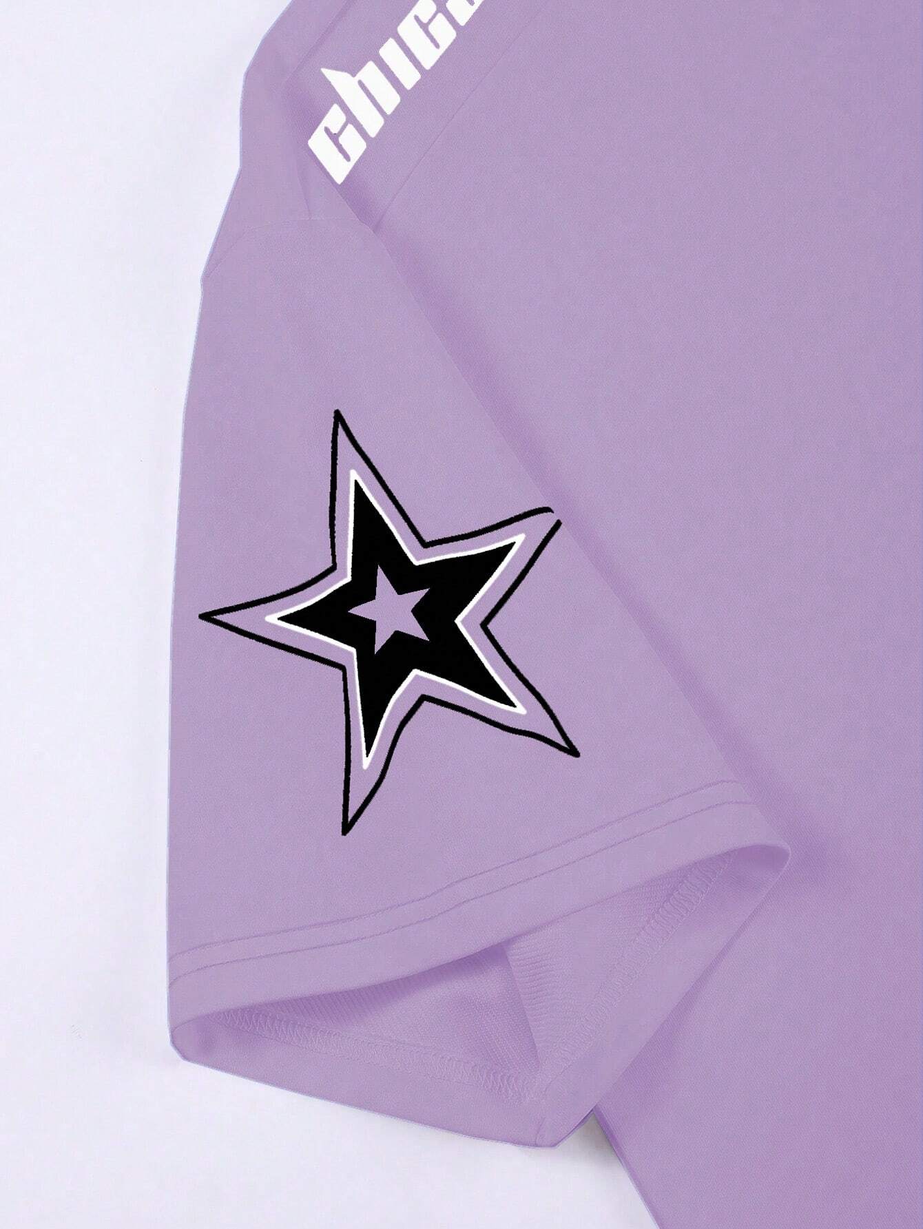 SXV  'chicago 18’ Printed Cool Aesthetic Oversized Baggy T-shirt