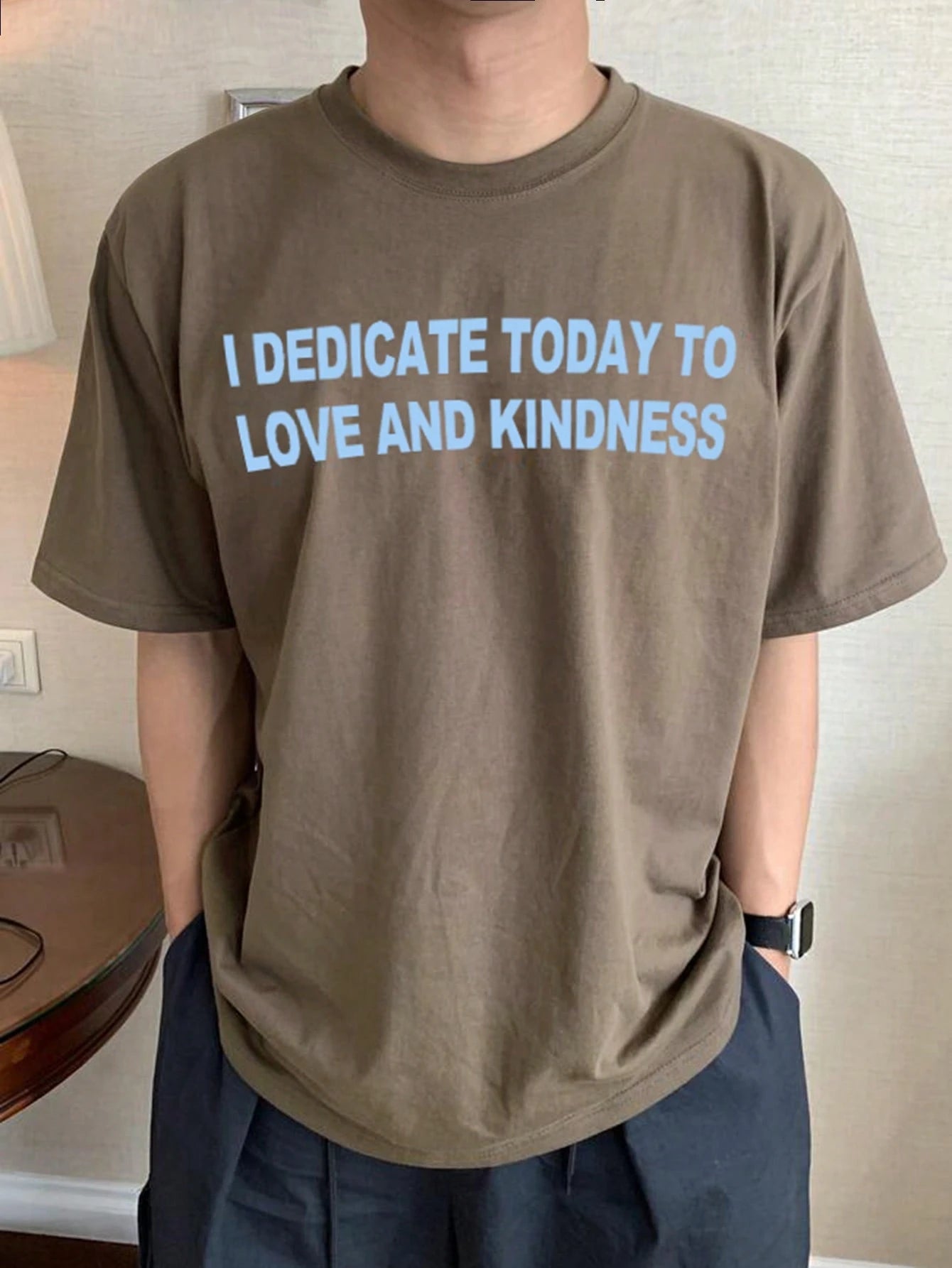 SXV Crew Neck Short Sleeve Casual Basic Letter Slogan Printed T-Shirt