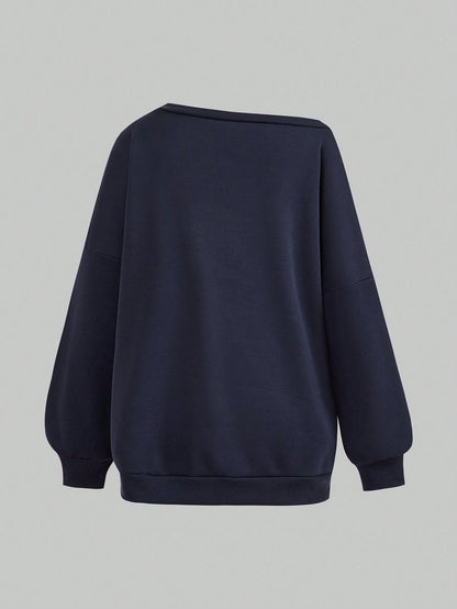 Women's Casual Car Letter Print Sweatshirt For Autumn Pullover Fall Outfit