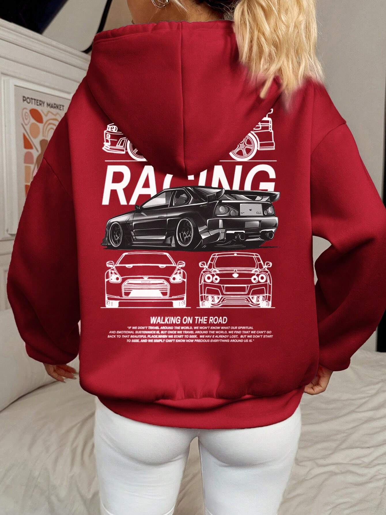 walking on the road racing