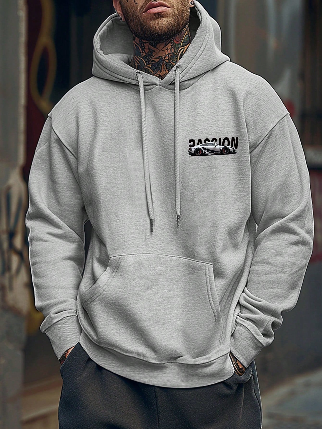 SXV Passion racing Men's Printed Hoodie, Car Enthusiast Gift, Car Themed Hoodie