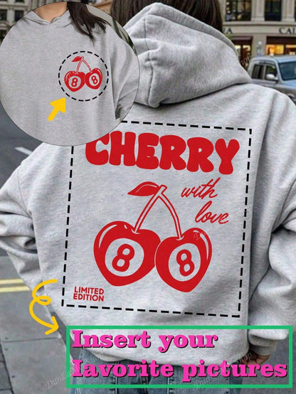 SXV CUSTOM NUMBER PRINTED CHERRY HOODIE