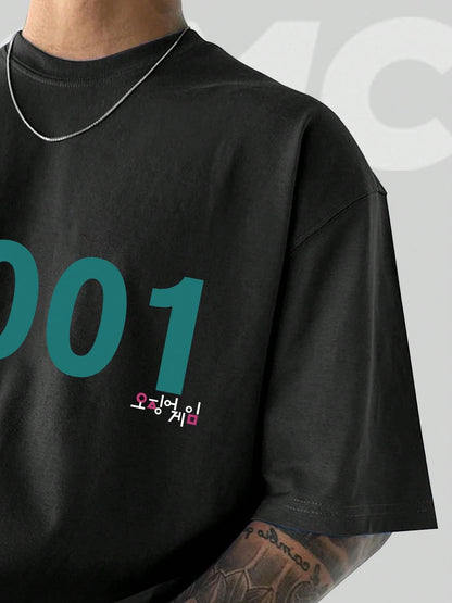 SXV Y2K,001,Customized Number....Fashionable Cotton Men's T-Shirt, Multi-Color Optional, Surprise Gift For Friends And Family, Christmas Drop Shoulder Sleeves Round Neck