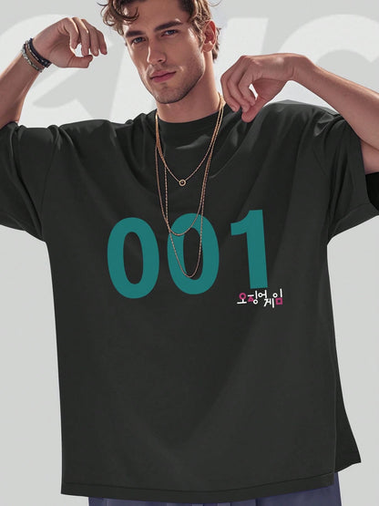 SXV Y2K,001,Customized Number....Fashionable Cotton Men's T-Shirt, Multi-Color Optional, Surprise Gift For Friends And Family, Christmas Drop Shoulder Sleeves Round Neck