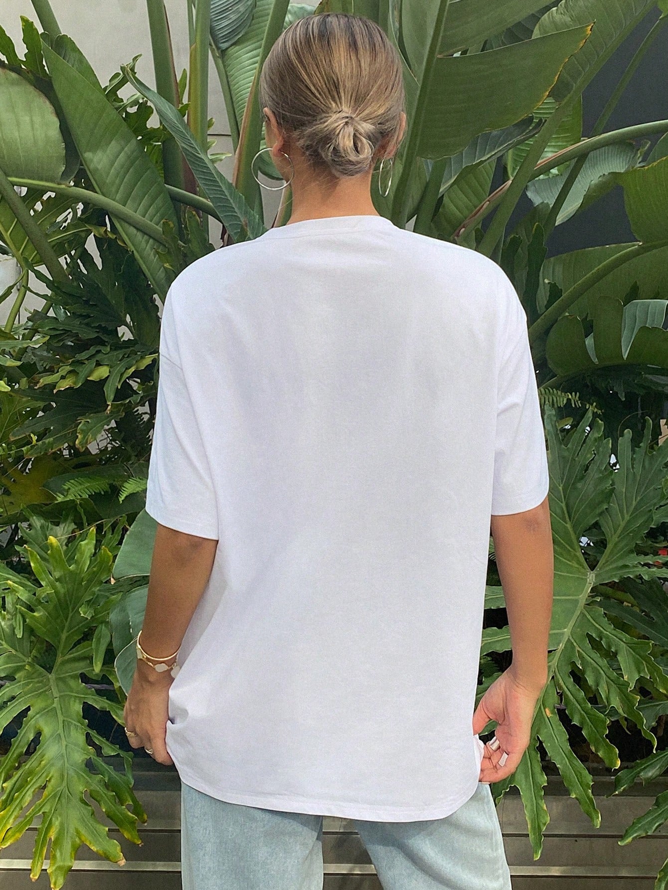 SXV Women's Casual Round Neck Short Sleeve T-Shirt Graphic Tee Oversized T-Shirt