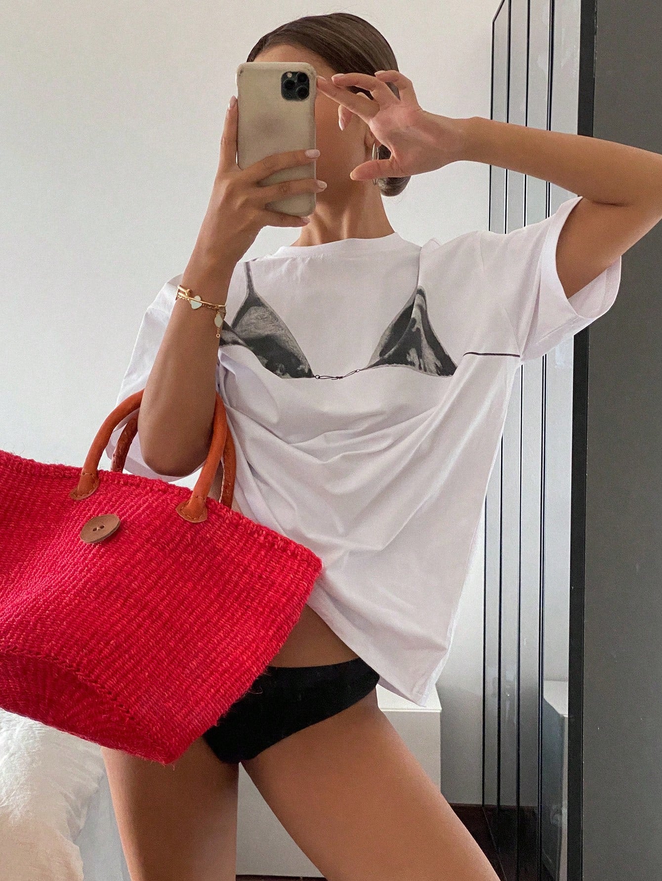 SXV Women's Casual Round Neck Short Sleeve T-Shirt Graphic Tee Oversized T-Shirt