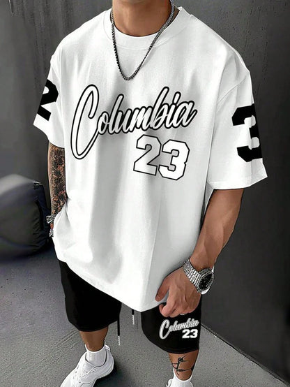 SXV 'columbia 23' Printed Cool Aesthetic Oversized Baggy T-shirt