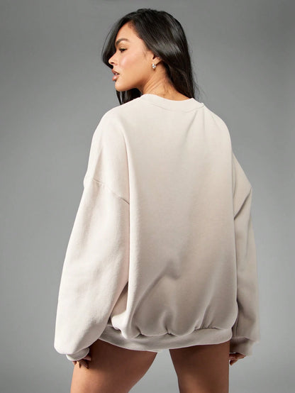 SXV Manhattan NYC Varsity Collegiate Oversized Sweatshirt Streetwear Athletic Urban Fall Winter