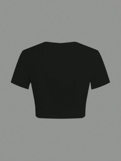 SXV LGBT Y2K Rainbow Graphic Crop T-Shirt Sounds Gay I'm In Women's Pride Tee