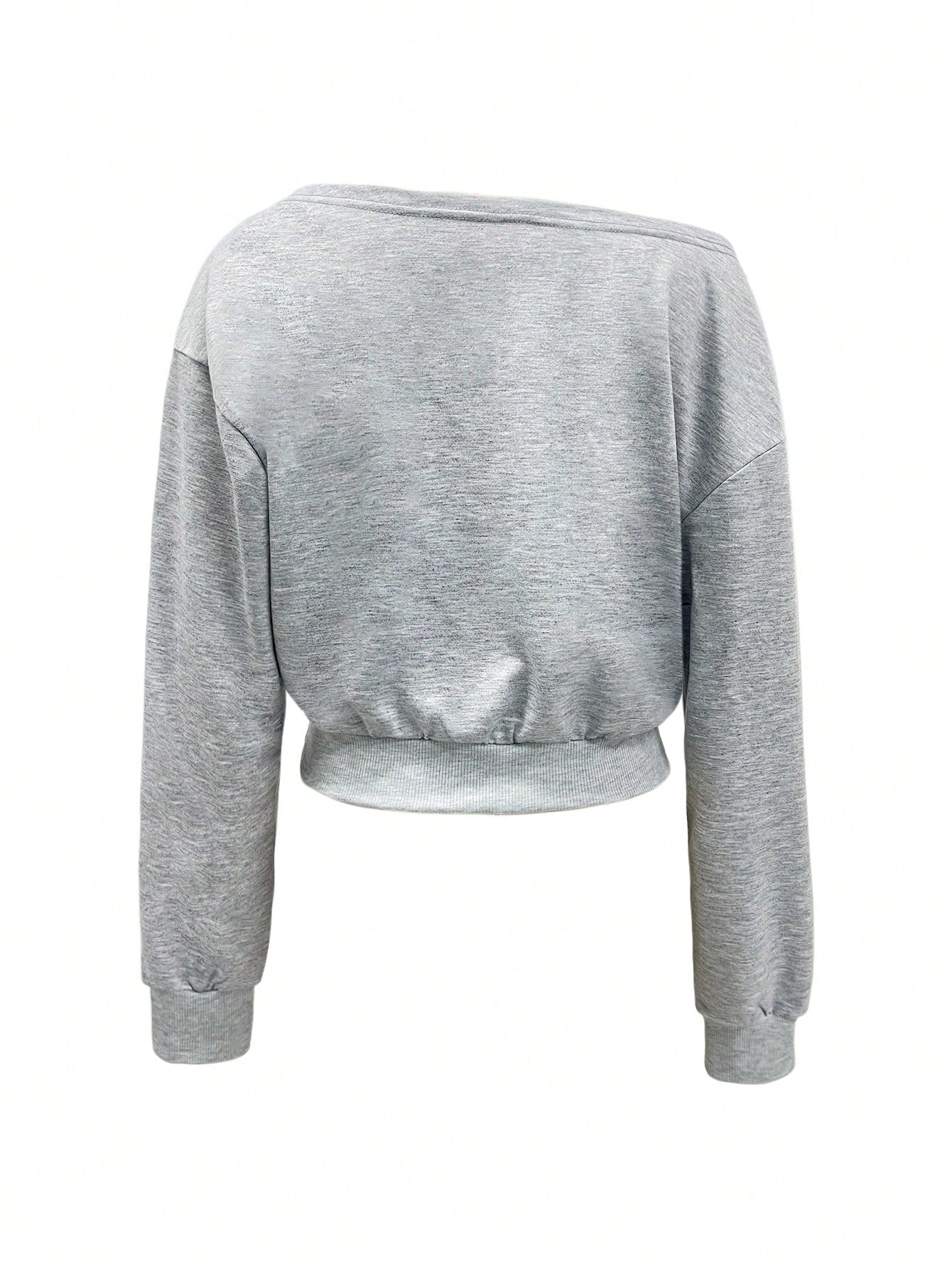 SXV Women Oblique Shoulder Sweatshirt