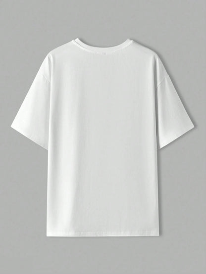 SXV  'friends we were on a break’ Printed Cool Aesthetic Oversized Baggy T-shirt