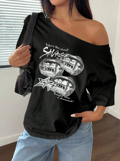 SXV saveg off shoulder t shirt