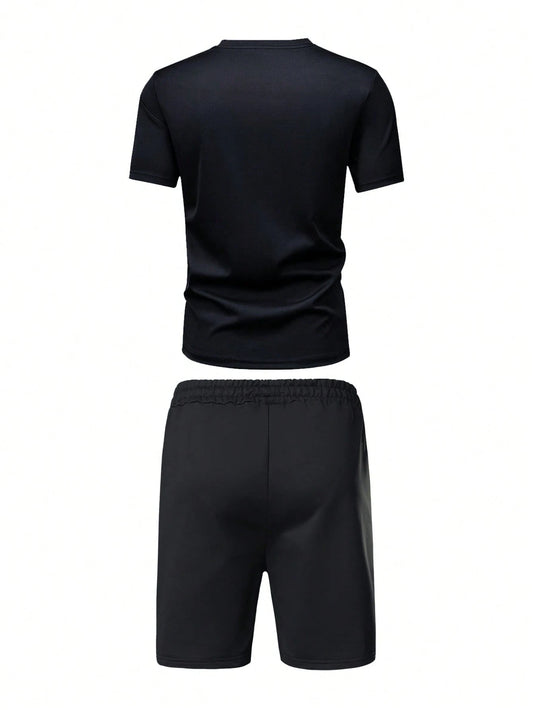 SXV Set Men Summer Short Sleeve T-Shirt And Shorts Set