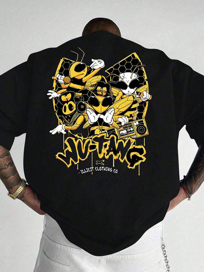 SXV 'Exquisite Design’ Printed Cool Aesthetic Oversized Baggy T-shirt